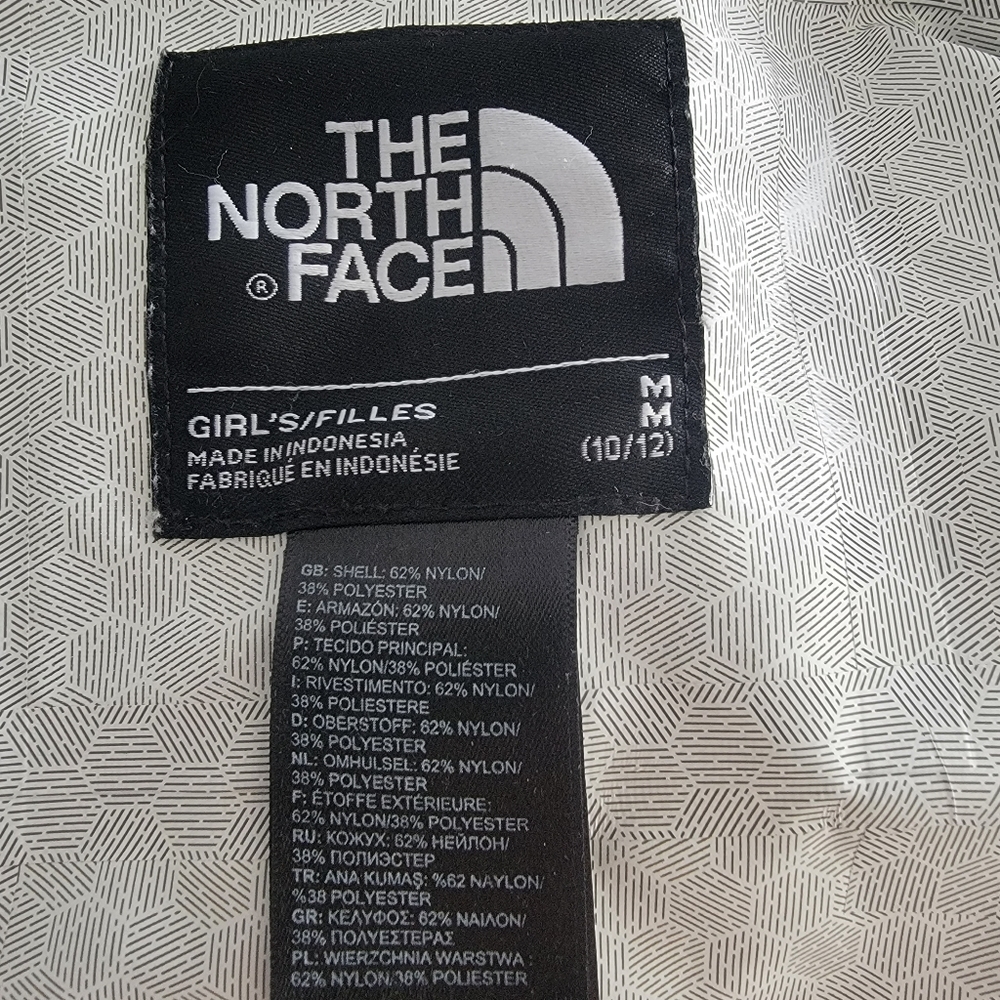 Girls North Face rain jacket size m